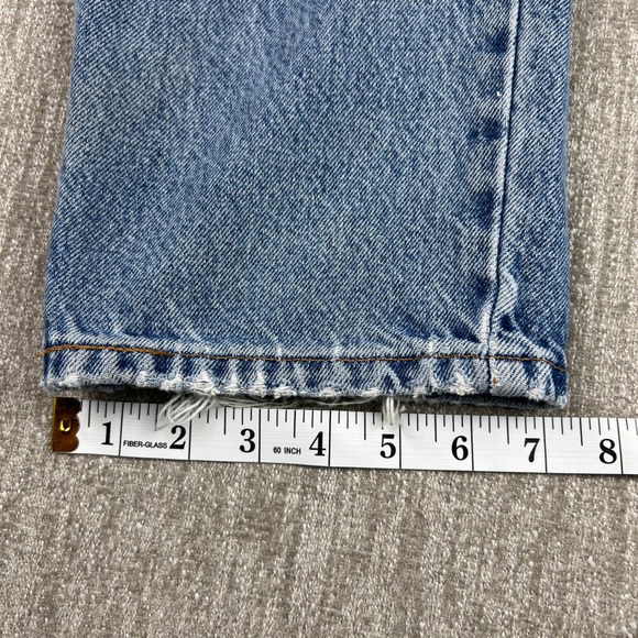 Levi's 545 Loose Fit Jeans Mens *32x32* Light Wash Denim Ripped Knee Casual 90s - Picture 9 of 11